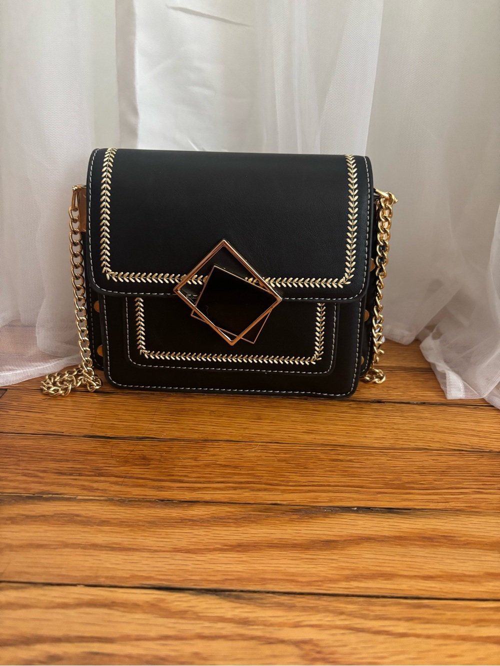 Black and Gold Crossbody